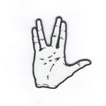 Load image into Gallery viewer, Star Trek Vulcan Salute Embroidered Sticker Patch - Leonard Nimoy's Shop LLAP
