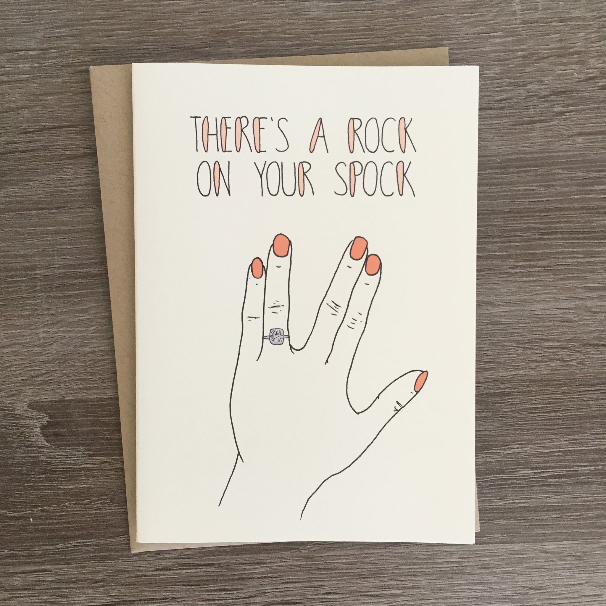 "Rock On Your Spock" Witty Engagement Card - Leonard Nimoy's Shop LLAP